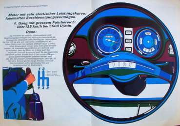 Fiat 128 Modelprogram 1970 "Perche" Carbrochure (10373)
